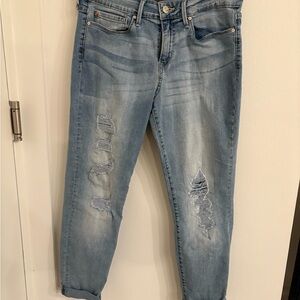 Denizen from Levi's Blue Boyfriend Jeans Distressed Casual